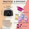 Wuwuvista 27pc Hair Removal Set - Hypoallergenic Wax Kit with Wax Beads & Wax Machine for Brazilian/Face/Body/Sensitive Skin