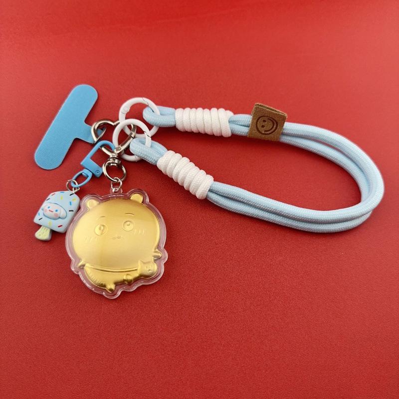 Shuibei Hot-Selling 999 Pure Gold Cartoon Keychain Pendant for Mobile Phones Without Gold