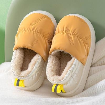 Kinder Hausschuhe aus Baumwolle Wintersack mit wasserdichter, rutschfester Sohle für kleine große Jungen und Mädchen, dicke, weiche Sohle sowie warme Baby-Baumwollschuhe aus Kaschmir