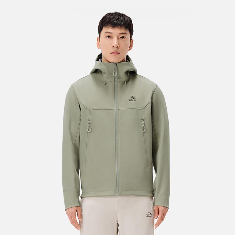 PELLIOT Men's Hooded Windproof Softshell Jacket