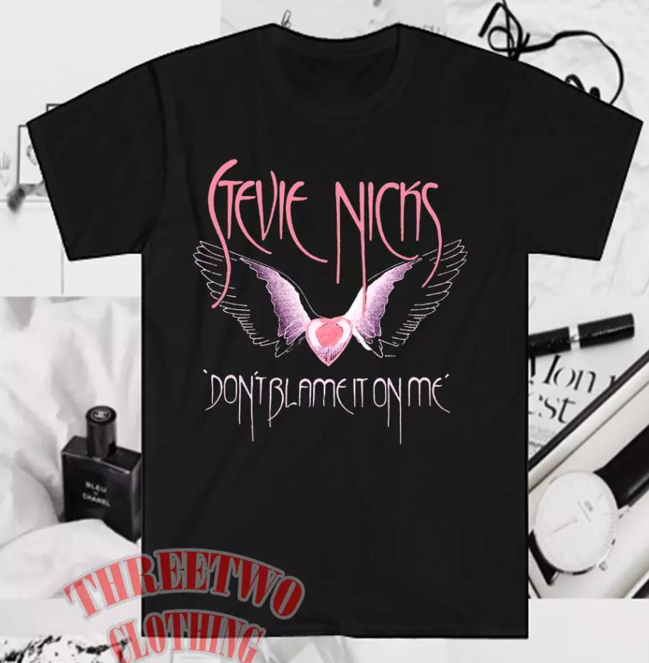 

Stevie Nicks Don t Blame It On Me Men s Black T-shirt, size S-4XL S
