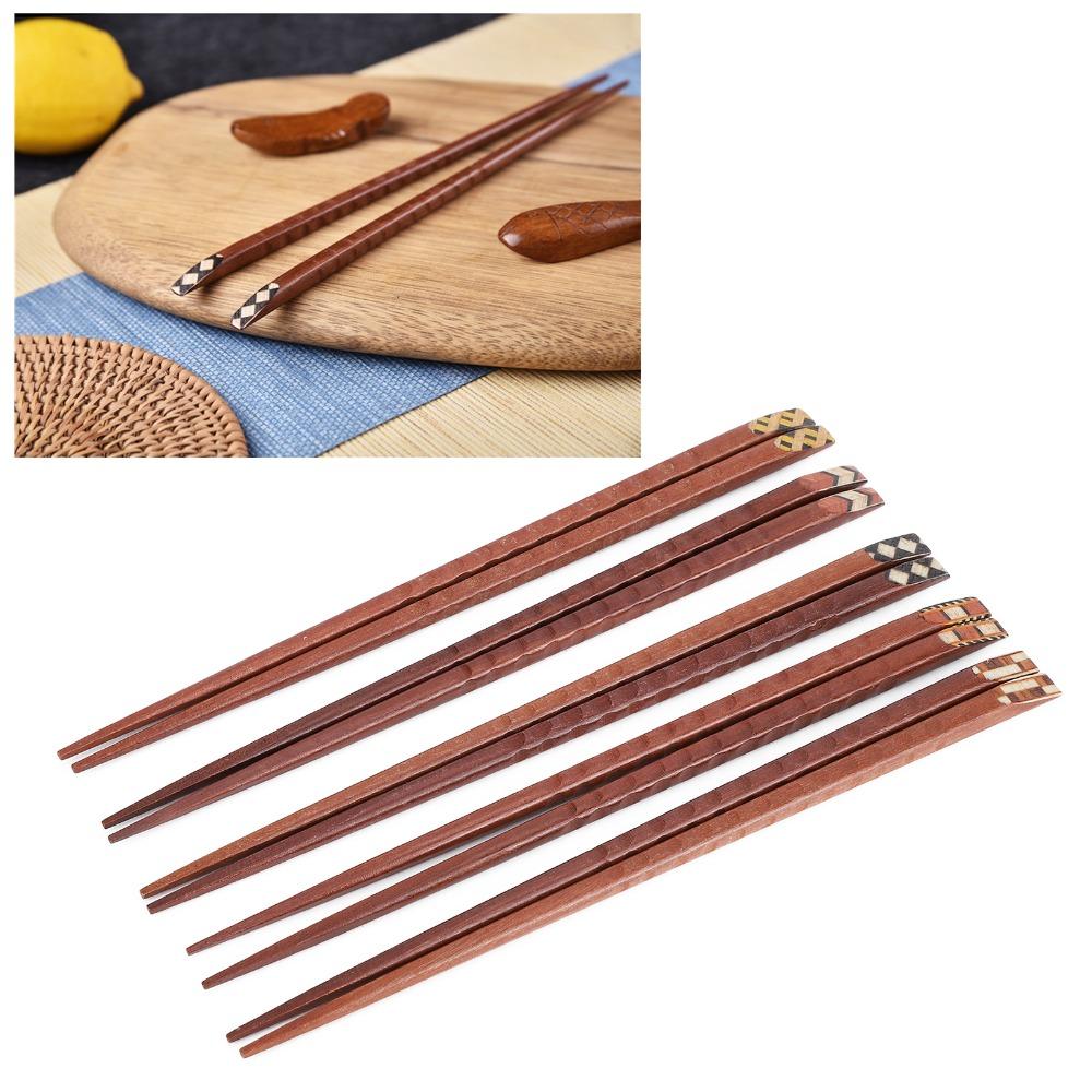 5Pairs Smooth Dining Chopsticks Practical Eating Chopsticks Sturdy Chopstick Set Restaurant
