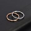 2mm Diamond Minimalist Titanium Steel Ring for Women Elegant Fashion Jewelry
