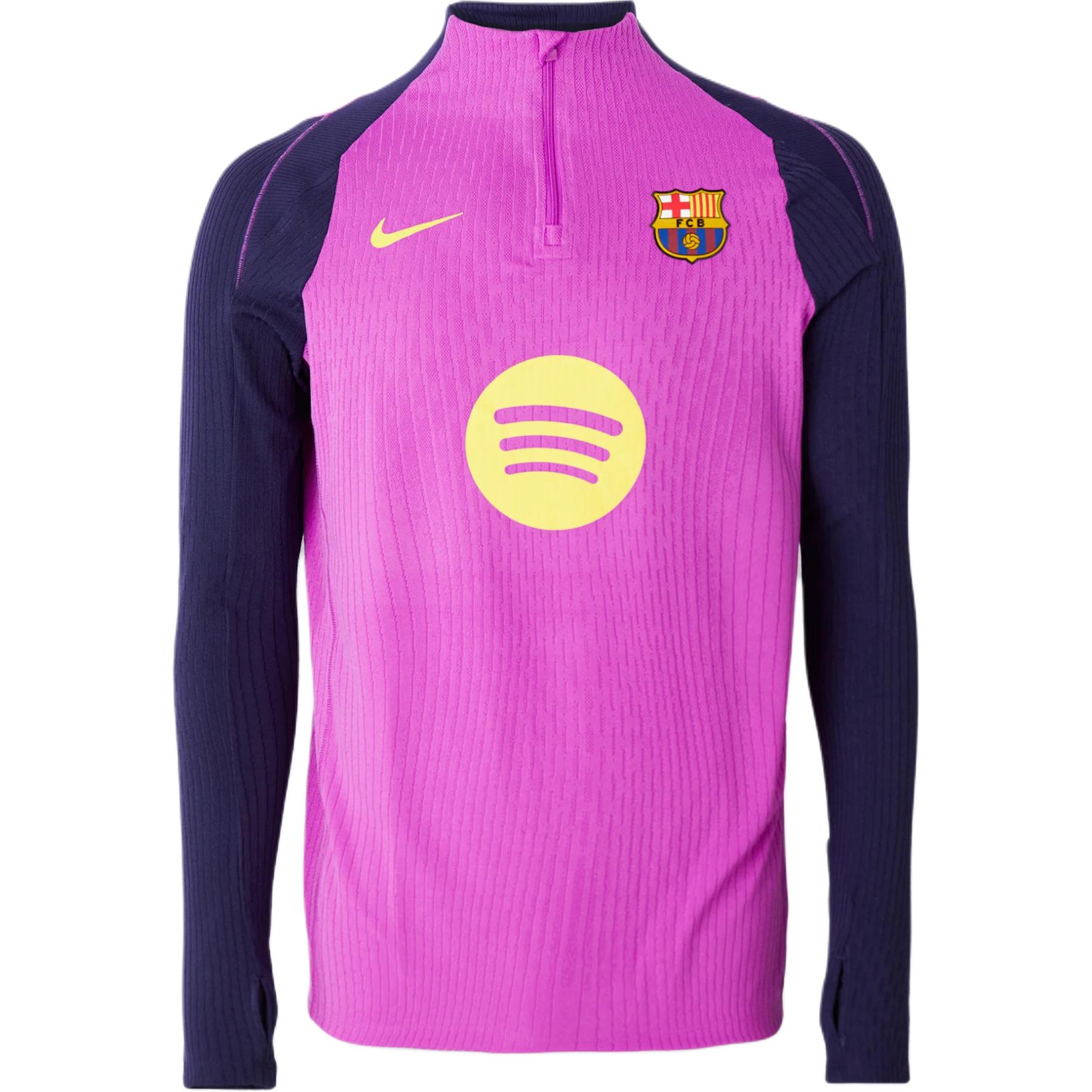 

Nike Fcb Mnk Dfadv Strkelt Driltk Splicing Breathable Slim Fit Half Zip Long Sleeve Football Shirt Men tops HJ6581-552 S