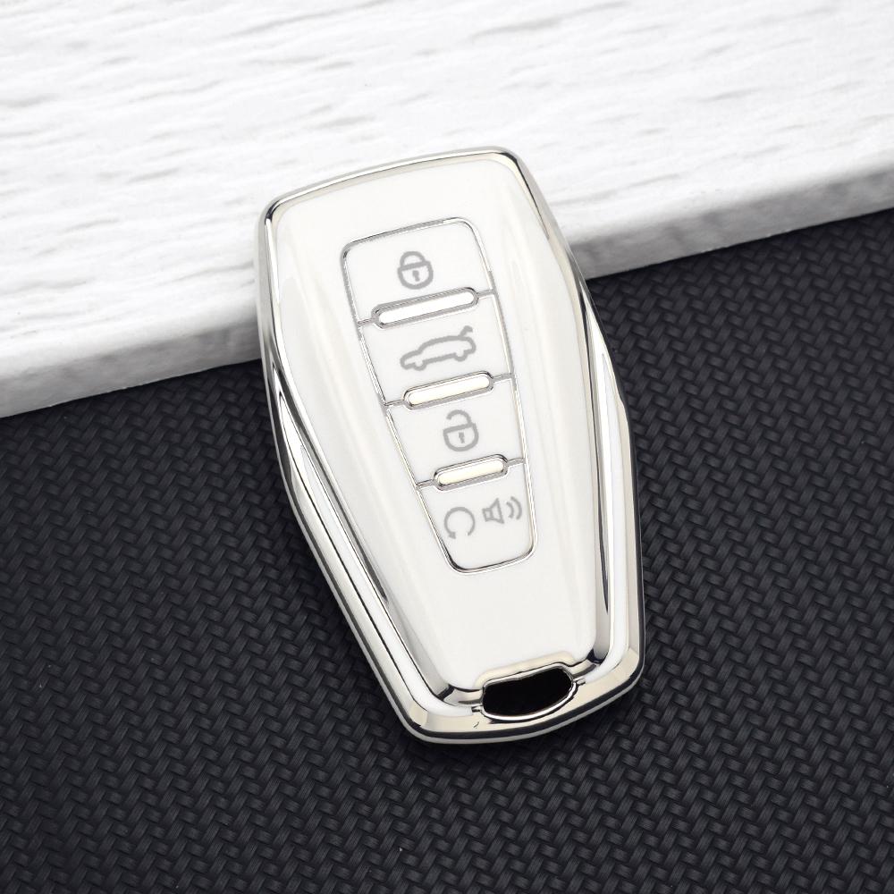 Car Key Case Cover For Geely Coolray Atlas Boyue Nl3 Emgrand X7 Ex7 Gt Gc9 Borui Soft Tpu Key Protective Holder Key Chain Set