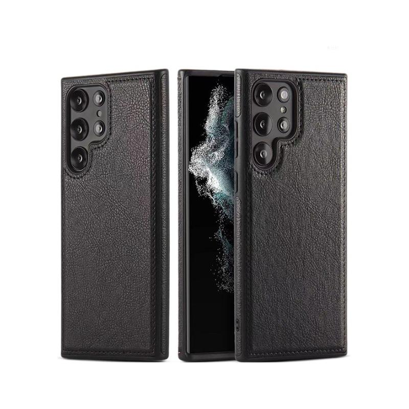 Applicable To Samsung S25ultra Mobile Phone Case New Car Line S23u All-inclusive Anti-drop Internet Celebrity 24u Business 22u Leather Case
