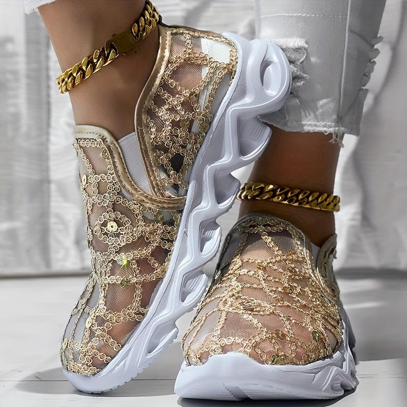 Summer Breathable, Perforated Mesh White Sneakers, Casual Boots, High-heeled, Comfortable, and Cake-soled Women's Shoes