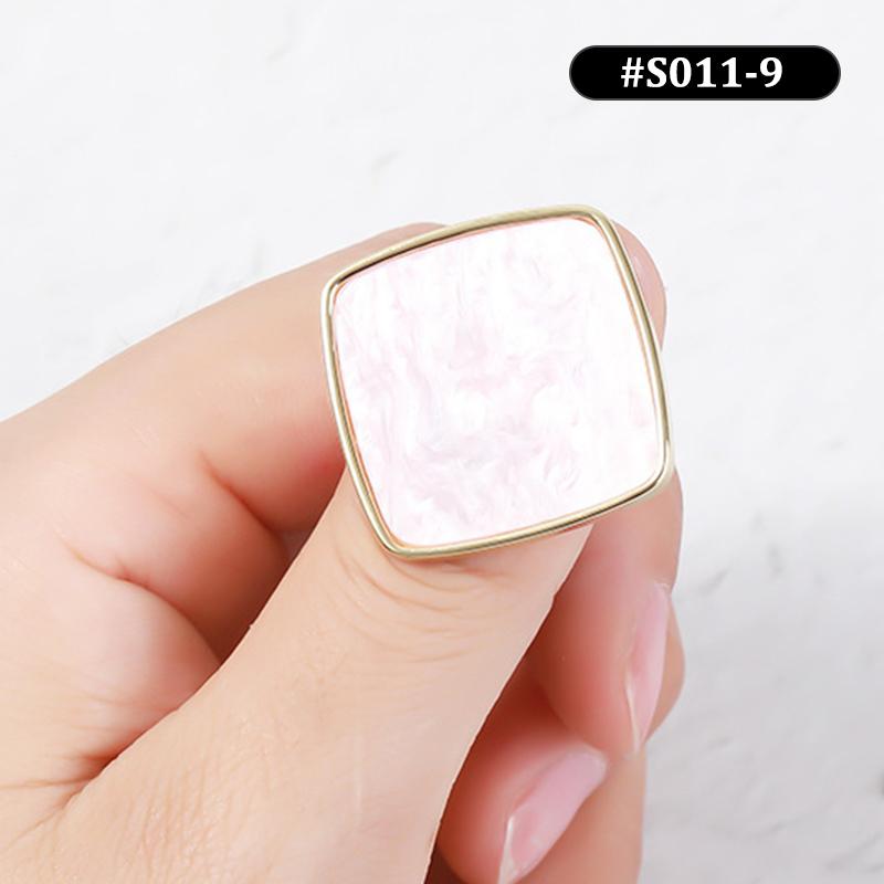 1 Pz Nuova Tavolozza per Nail Art in Pietra di Resina Anello da Dito Punte per Unghie Finte Disegno Miscelazione Colori Espositore Strumento per Manicure Fai da Te Smalto Gel