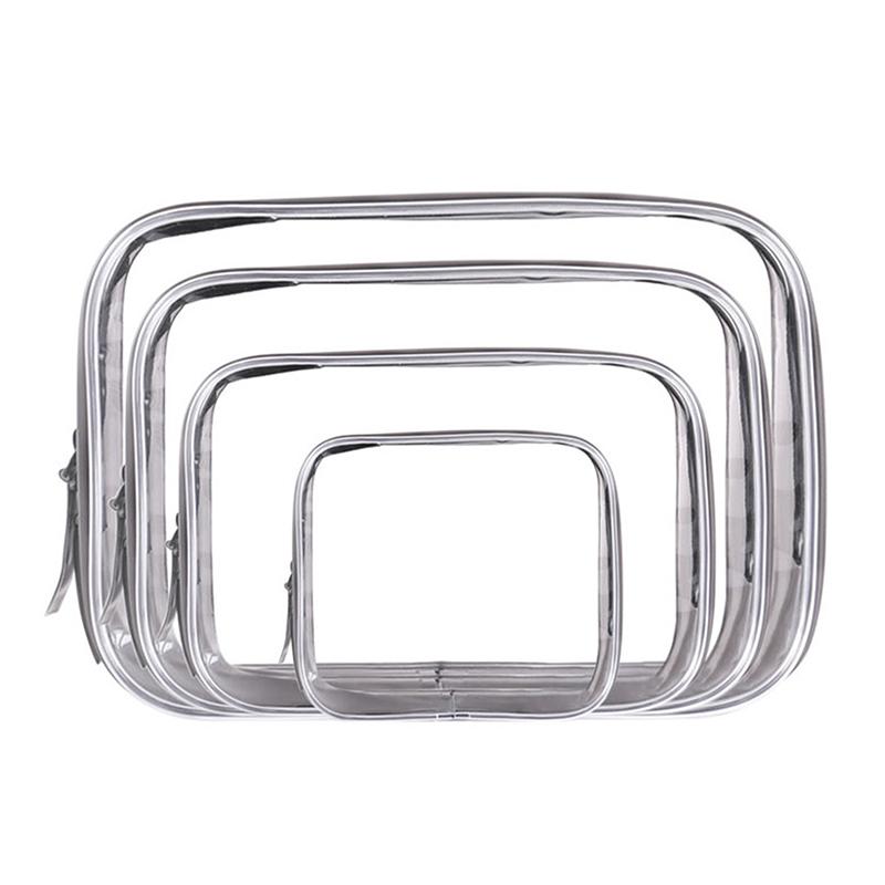 1/4pcs Transparent PVC Storage Bags Travel Organizer Clear Makeup Bag Beautician Cosmetic Bag Toiletry Cosmetic Storage Bag