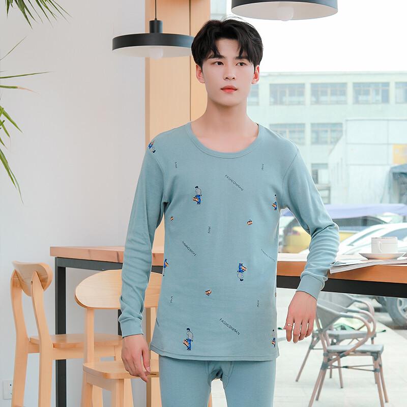 Nan Ji Ren Men's Pure Cotton Thermal Underwear Set