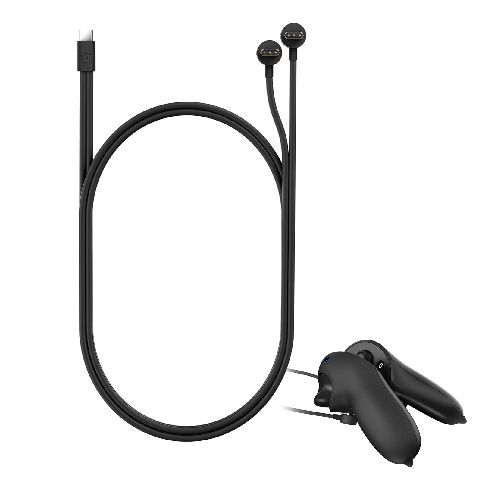 

UMEEUTOO Charging Cable for Meta Quest Pro Durable and Safe for Simultaneous Meta Quest Pro Compatible with Various Protective Cases 2-in-1