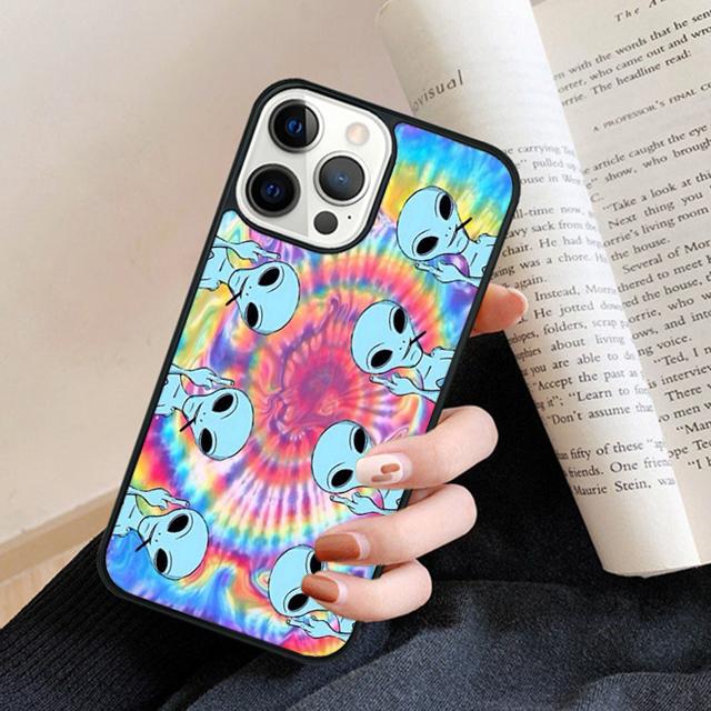 Alien Martian Psychedelic UFO Phone Case Back Cover for IPhone 18 17 Air 16 15 14 13 11 12 Pro Max Plus Fundas