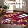 Benutzerdefinierter Teppich Brisbane Broncos Muster Druck Name Text Weicher Rutschfester Boden Teppich für Zuhause Innen Dekoration