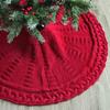 2024 Knitted Christmas Tree Skirt - Festive Tree Ornament and Home Decoration Gift