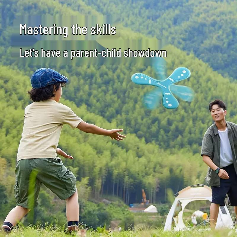 Kids' EVA Foam Hand-thrown Boomerang: Soft 3-Blade Frisbee Toy for Outdoor Play, Ages 6+