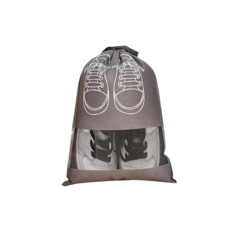 5pcs/set Shoe Storage Bag With Thickened Non-woven Fabric Strap Mouth Large Capacity Travel Waterproof Shoe Bag Moistureproof