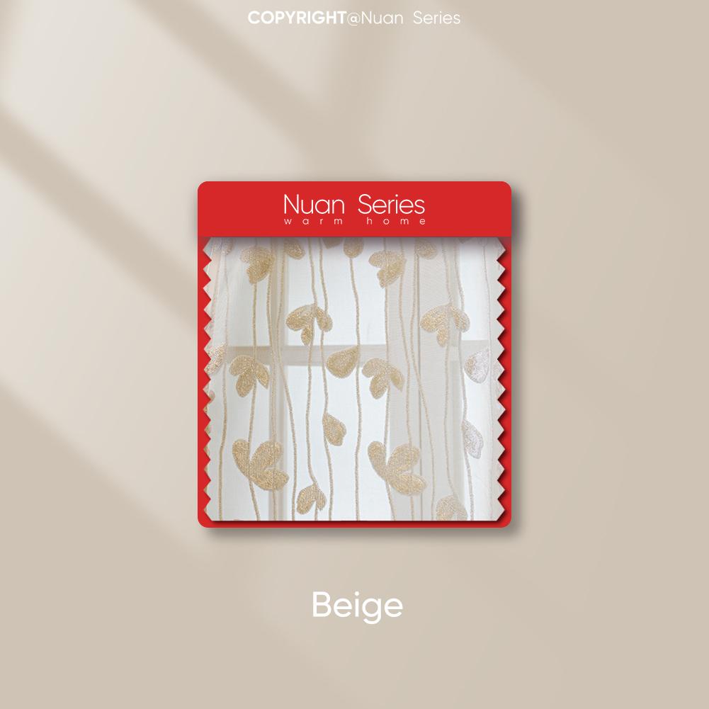 1PC Nuan Series Elegant 10-20% Shading Jacquard Soft Tulle Curtain for Living Room Bedroom Home Decoration