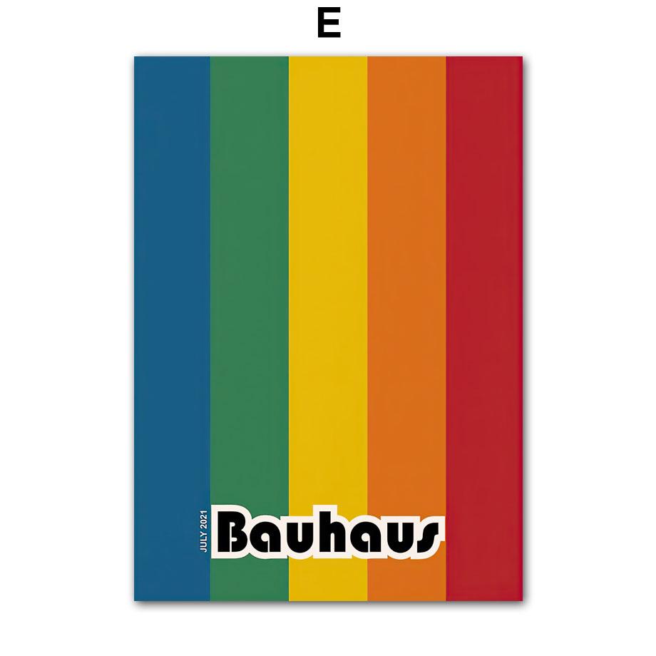 Bauhaus Lines Geometric Figure Wall Art Posters Prints Nordic Abstract Canvas Painting Hotel Bar Pictures For Living Room Decor