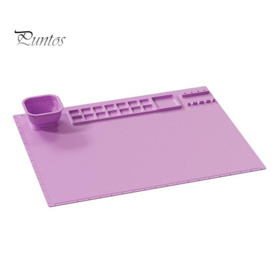 

Силиконовый коврик для рисования, гибкий художественный коврик с чашкой-палитрой, многоразовый детский коврик для рисования с держателем для кистей, художественный коврик для рисования глиняными изделиями своими руками A фиолетовый