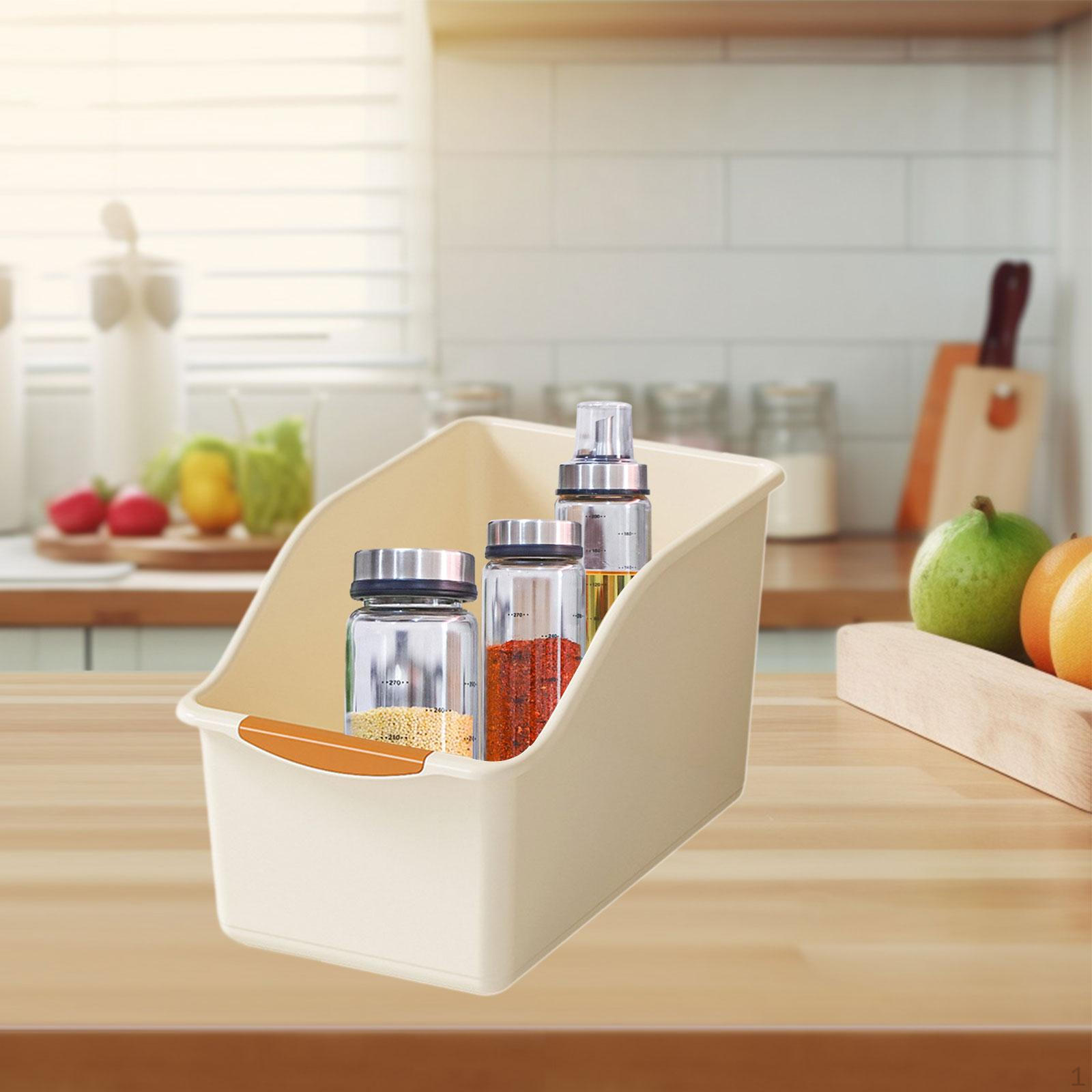 

Настольный органайзер с ручкой, подходит для организации кухонных мелочей High Cream Yellow L