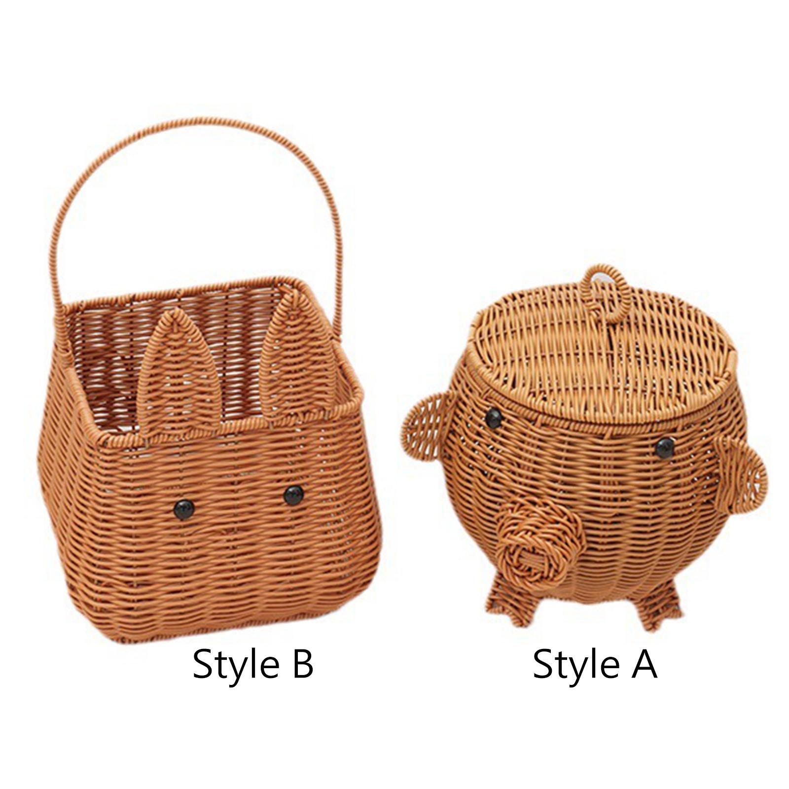 

Storage Basket Desk Table Household Basket Home Decorative Snack Organizing Style B 17.5cmx19cm