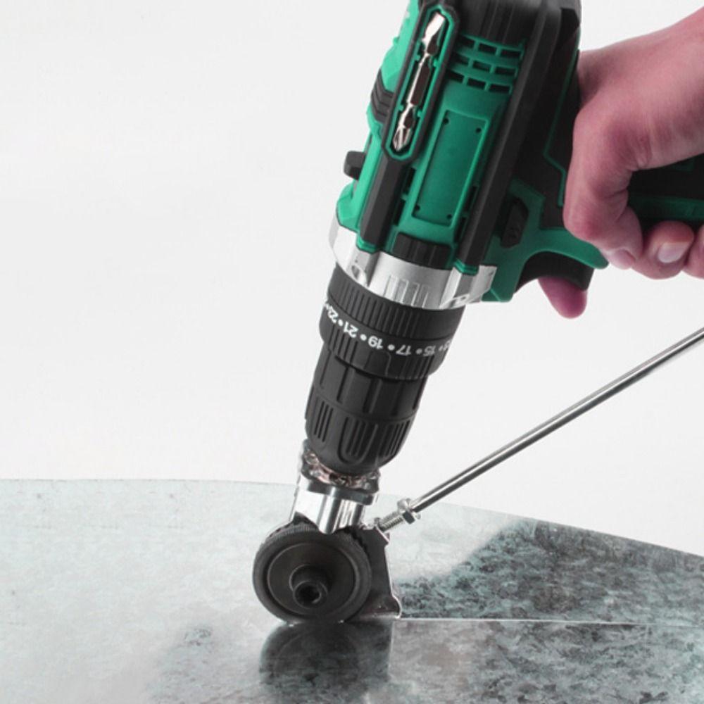 Free Cutting Electric Drill Plate Cutter Metal Punch Scissors  Cutting Iron Steel Copper