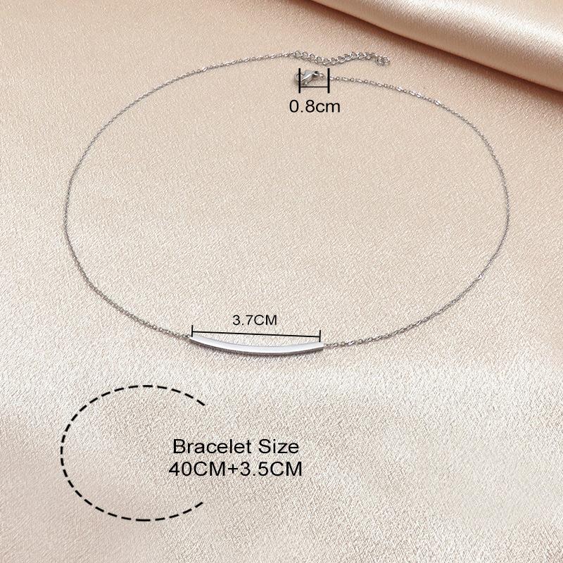 New Summer Smile Necklace for Women with Niche Design for High-end, Simple, Cold and Versatile Style