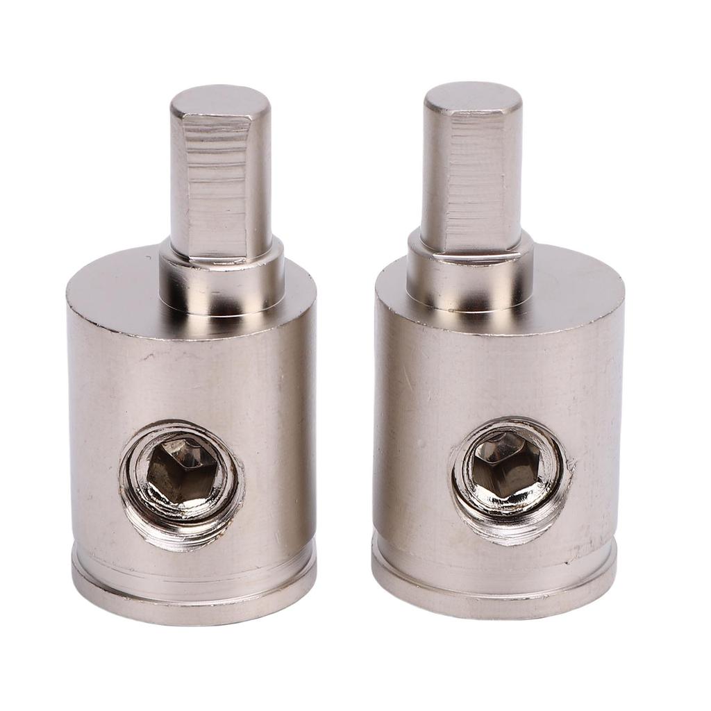 1 Pair Brass Amp Input Reducers Car Sound Amplifier Wire Terminal Connectors for Vehicle Sound Systems 0GA to 4GA