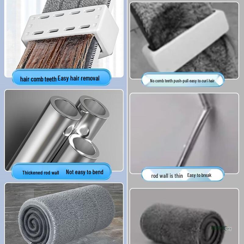 Sada plochého mopu a koštěte Handun se ždímacím mechanismem