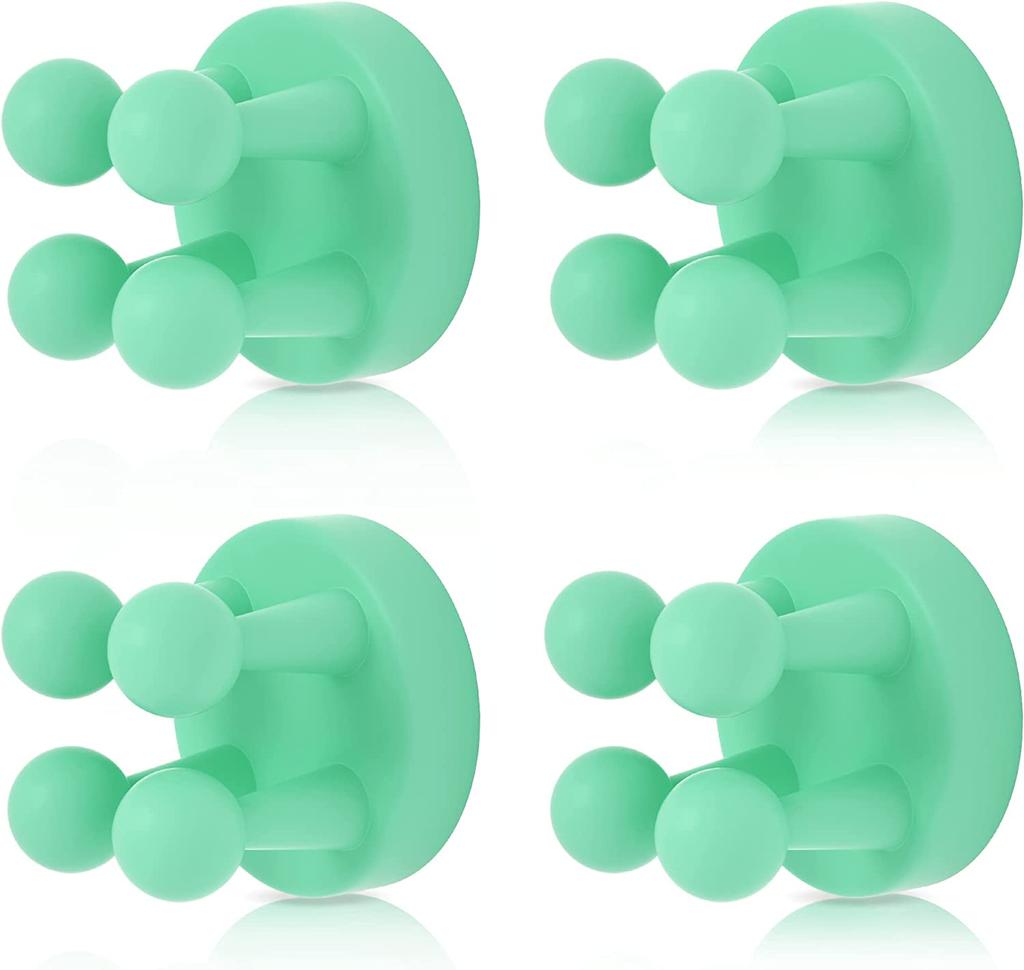 4 Stück Silikon-Multifunktionshaken, wasserdichte selbstklebende Haken zum Aufhängen an der Wand, Badezimmer, Küche, Wohnzimmer, Büro