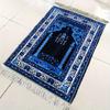 Mosque Dome Floral Islamic Prayer Mat, Foldable Fringed Portable Muslim Prayer Rug, Religious Worship Mat for Home Decor