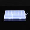 New 20-Grid Transparent PP Plastic Jewelry Storage Box, Dustproof with Fixed Card Slots