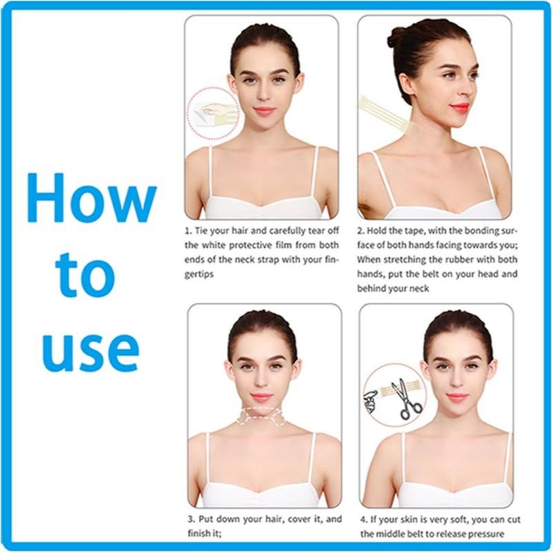 1PACK/4PCS Bandage + 20PCS Patch Neck Bandage, Neck Tape, Invisible Firming Lifting Tape and Strap, Wrinkle Neck Concealer, Firming Skinny Skin