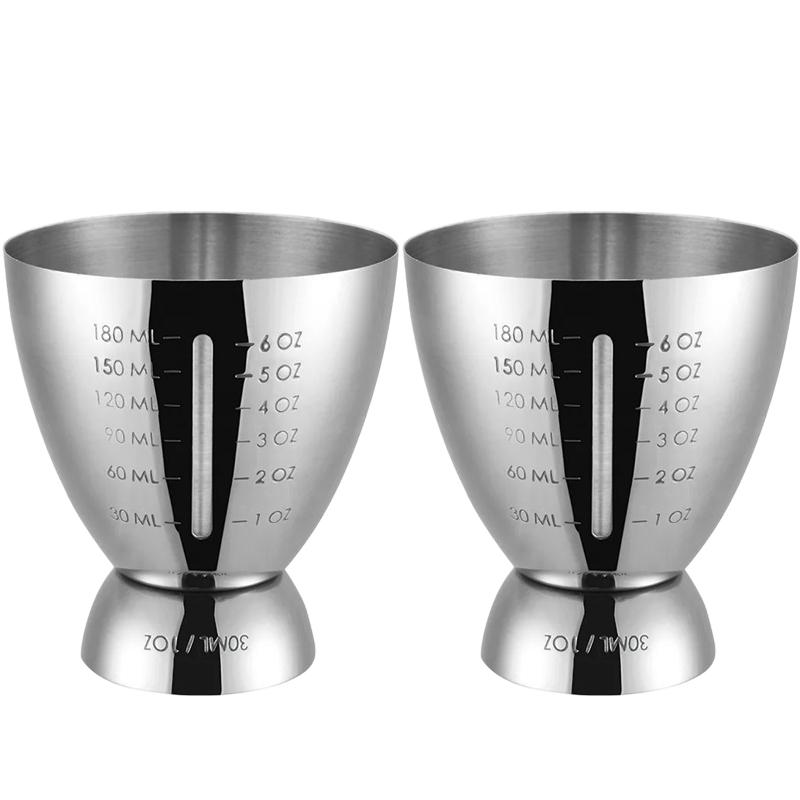 2Oz/1Ozjigger For Bartender Stainless Steel Cocktail Jigger With Measurements Double-Headed 1/2Oz For Home Bar Party Club Tool