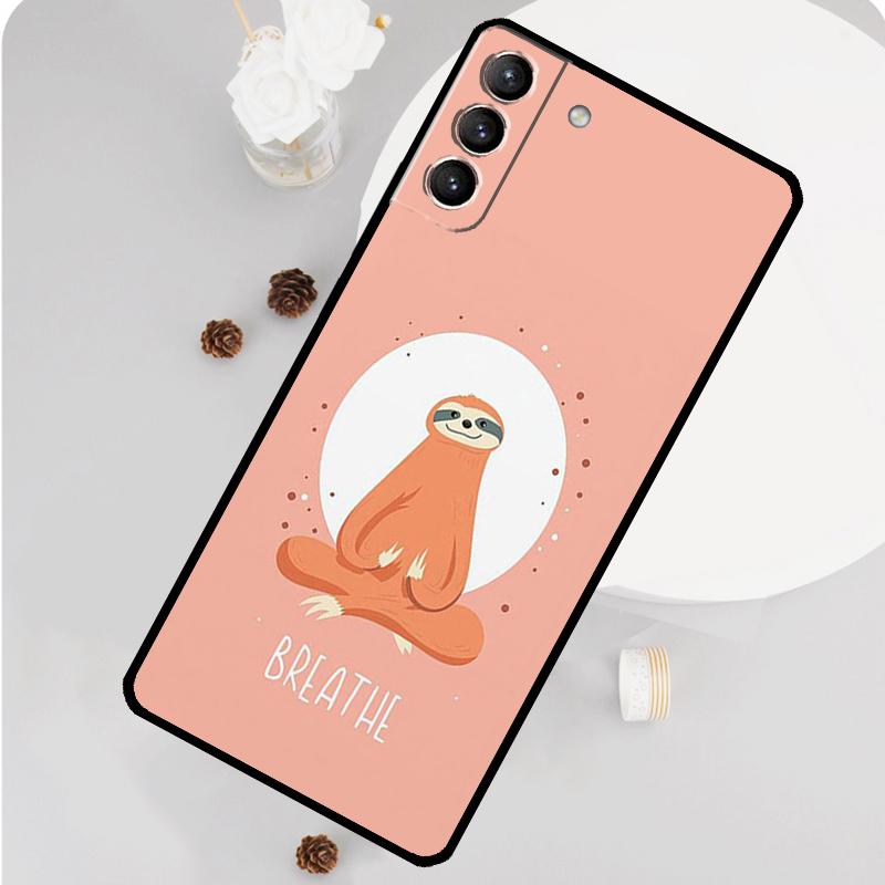 Funny Cute Sloths Phone Case For Samsung Galaxy S25 S26 Ultra S20 S21 S22 S23 S24 S10 Plus S25 FE Funda Cover
