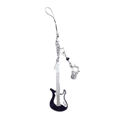 Guitar Star Kulcstartó Férfinak Női Édes Cool Trendi Medálbáj telefonlánc Akasztók Rock Punk Vintage Kiegészítők Ajándék