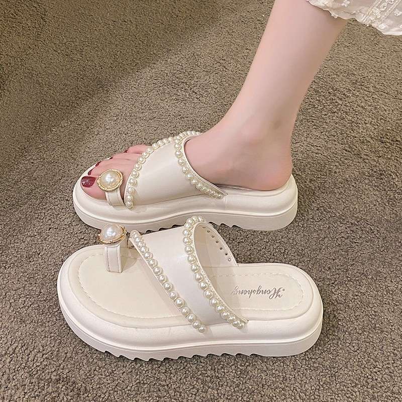 Slippers Women's Summer Outer Wear 2025 New Flip-flops Fashionable Versatile Niche Fairy Style Toe Slippers
