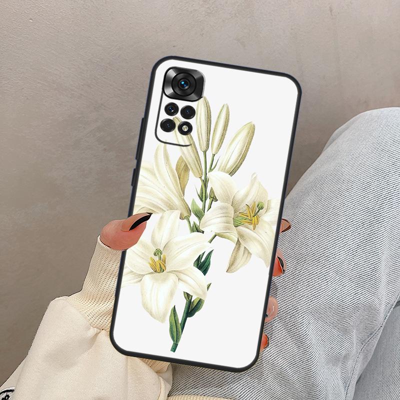 Lily Flowers For Xiaomi Redmi Note 13 10 12 11 14 15 Pro Plus Case Cover For Redmi 15 13C 12C 14C 10C 15C
