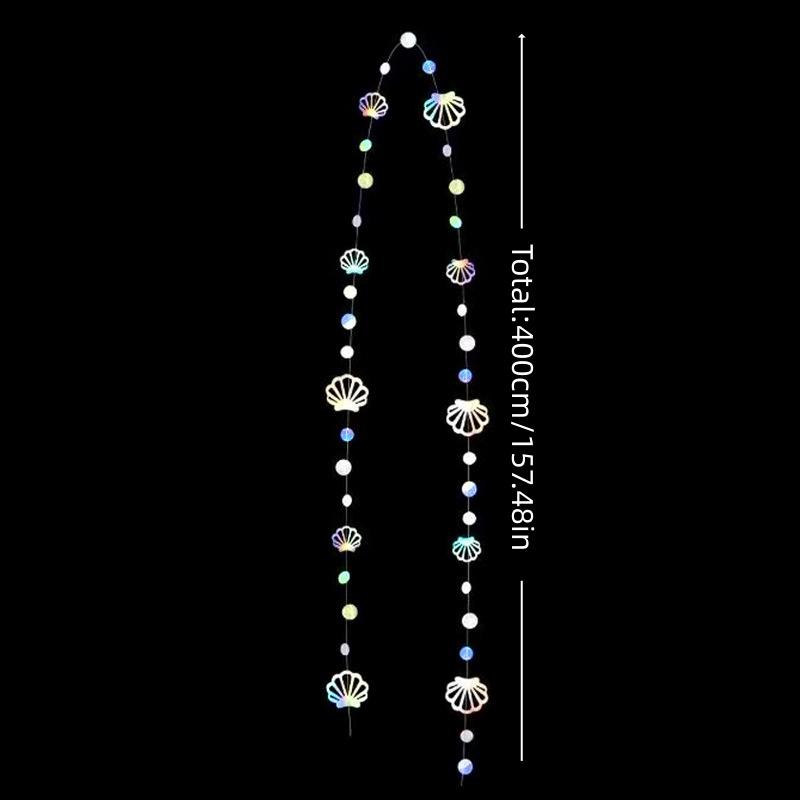 1/4pcs Ocean Series Mermaid Shell Latte Art Hanging Ornament Birthday Party Packaging Hanging Ornament