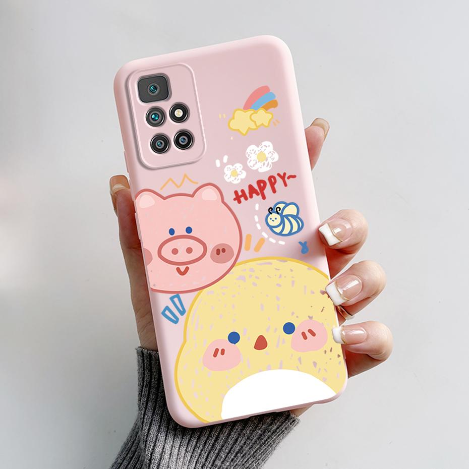 For Xiaomi Redmi 10 Prime 2022 Case Cute Bear Cartoon Shockproof TPU Cover For Xiaomi Redmi 10 Phone Case Redmi10 2022 Soft Capa