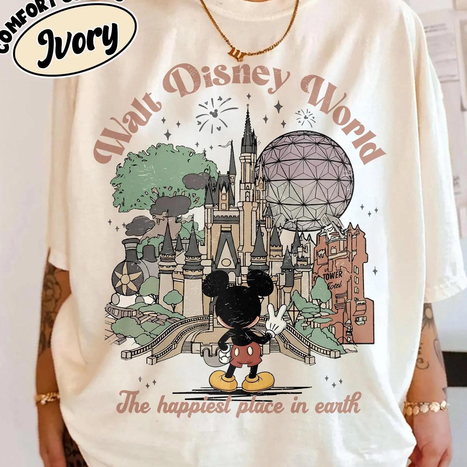 Vintage Comfort Colors Walt Disney World Shirts, Mickey & Friends Disneyworld Tee, Magic Kingdom EPCOT 1982 Tee, Disney 2026 Vacation Shirts XL
