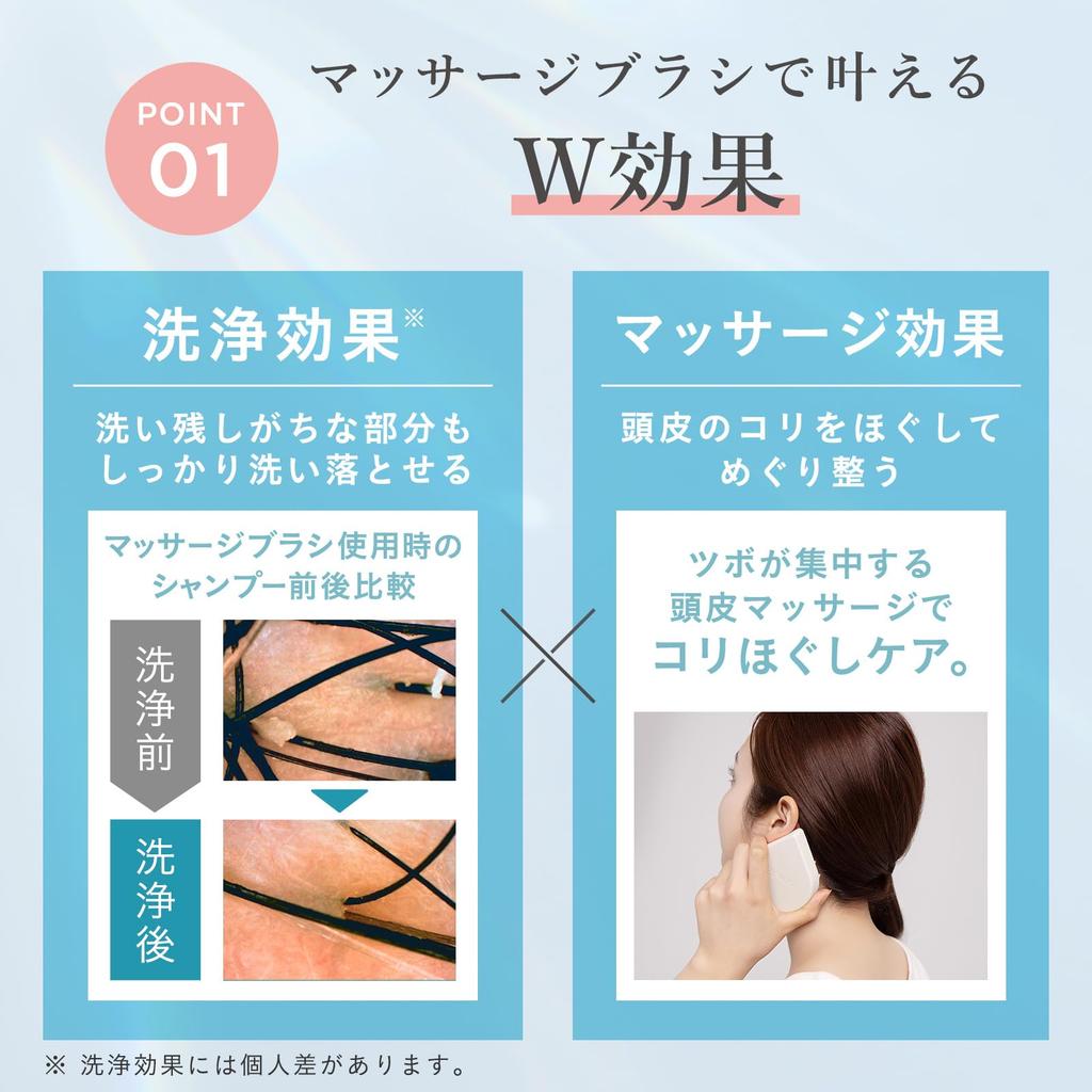 ETVOS Relaxing Massage 1 Brush Massage Scalp Shampoo Brush, Beige, (Scalp Brush, Brush, Brush)