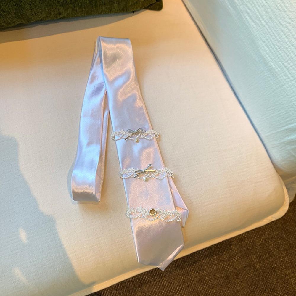 Lace Bow Tie Korean Bow Scarf Simple Belt Accessories  Women Style 3