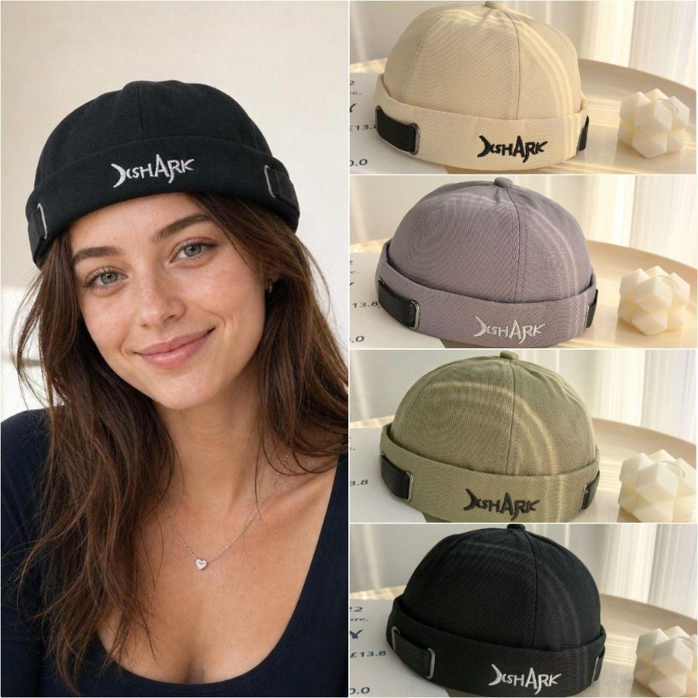 Breathable Beanie Hat Adjustable Brimless Hat Vintage Hip Hop Hat Men