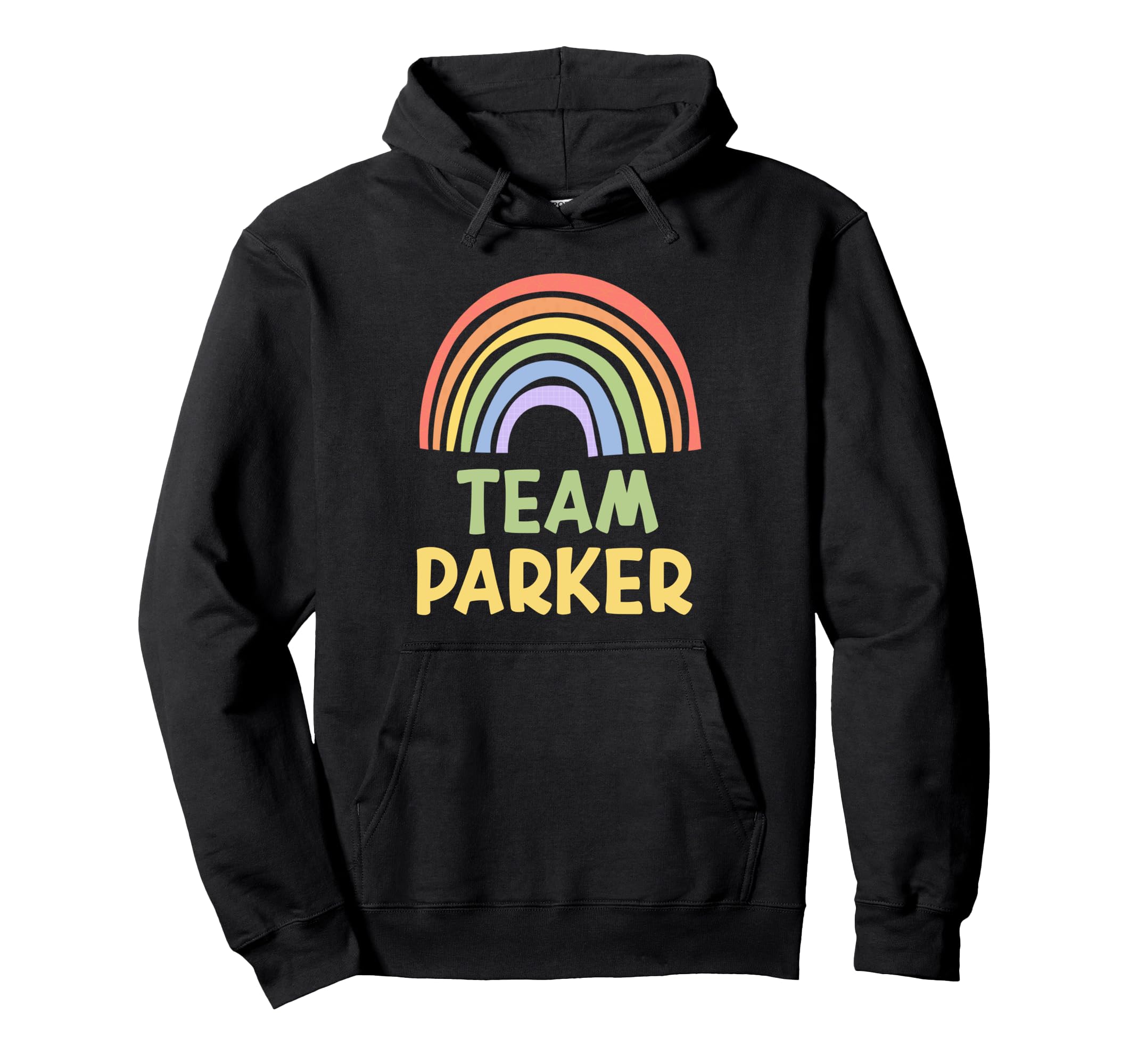 

Happy Colorful Team Parker Rainbow Pride Green Yellow Hoodie