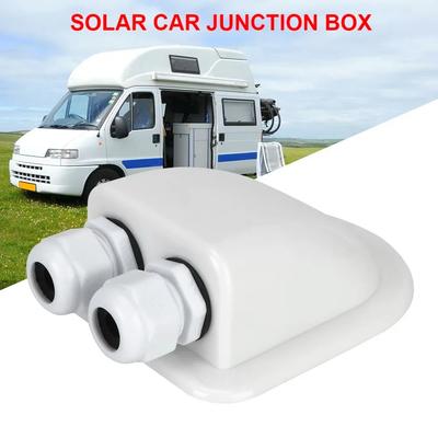 Boîte de jonction solaire de toit de camping-car Carbone Entrée de câble Rangement de câble Support de connecteur Presse-étoupe Pour Bateau Marin Yacht Accessoires de Voiture