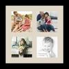 ArtToFrames Collage Photo Frame Single Mat with 4-5x5 Openings and Satin Black Frame.