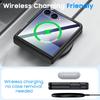 Translucent Matte Protective Case with Tempered Glass Screen Protector for Samsung Galaxy Z Flip 7, Hinge Protection Slim Cover-Black