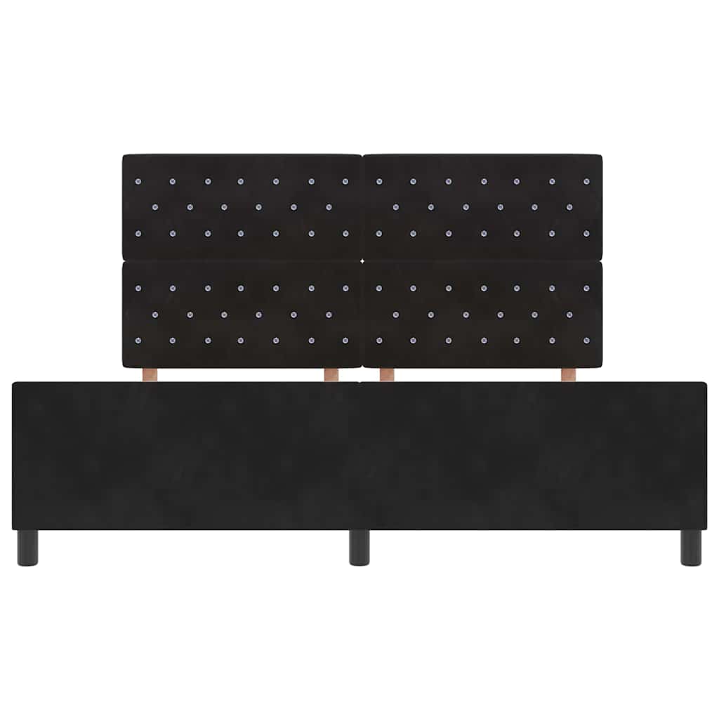 Boxspring Bed with Headboard Black 180 X 200 Cm Velvet
