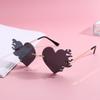 UV400 Protection Fire Heart Shaped Sunglasses Halloween Glasses  for Women & Men
